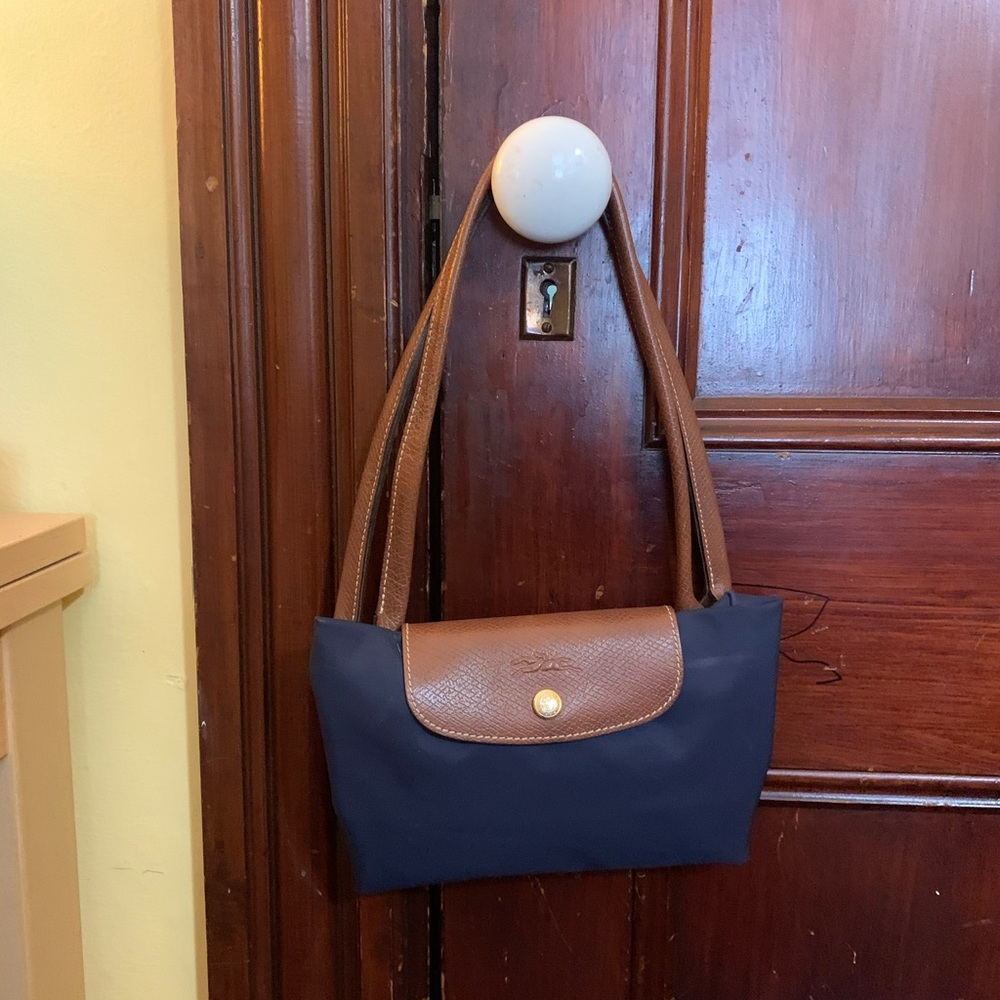 Longchamp La Pliage Tote Large, Navy Blue